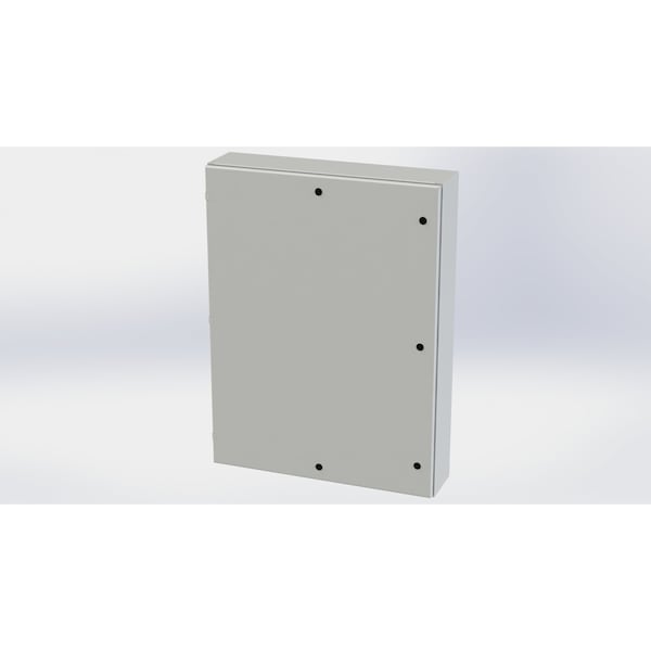 1/4 Turn Latch Electrical Enclosures, 48 in H, 8 in D, 36 in W, NEMA 3R, 4, 12, 13, Carbon Steel
